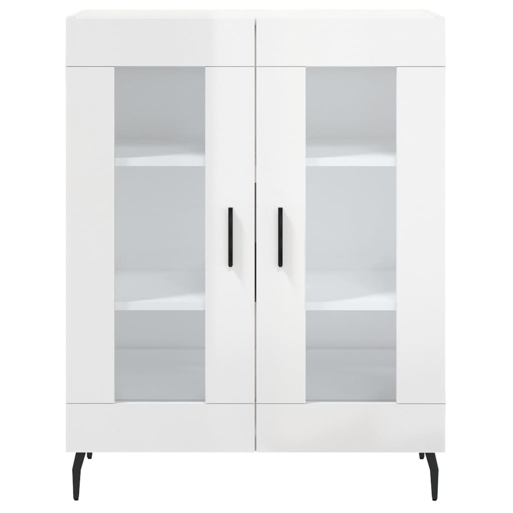 vidaXL Sideboard High Gloss White 69.5x34x90 cm Engineered Wood