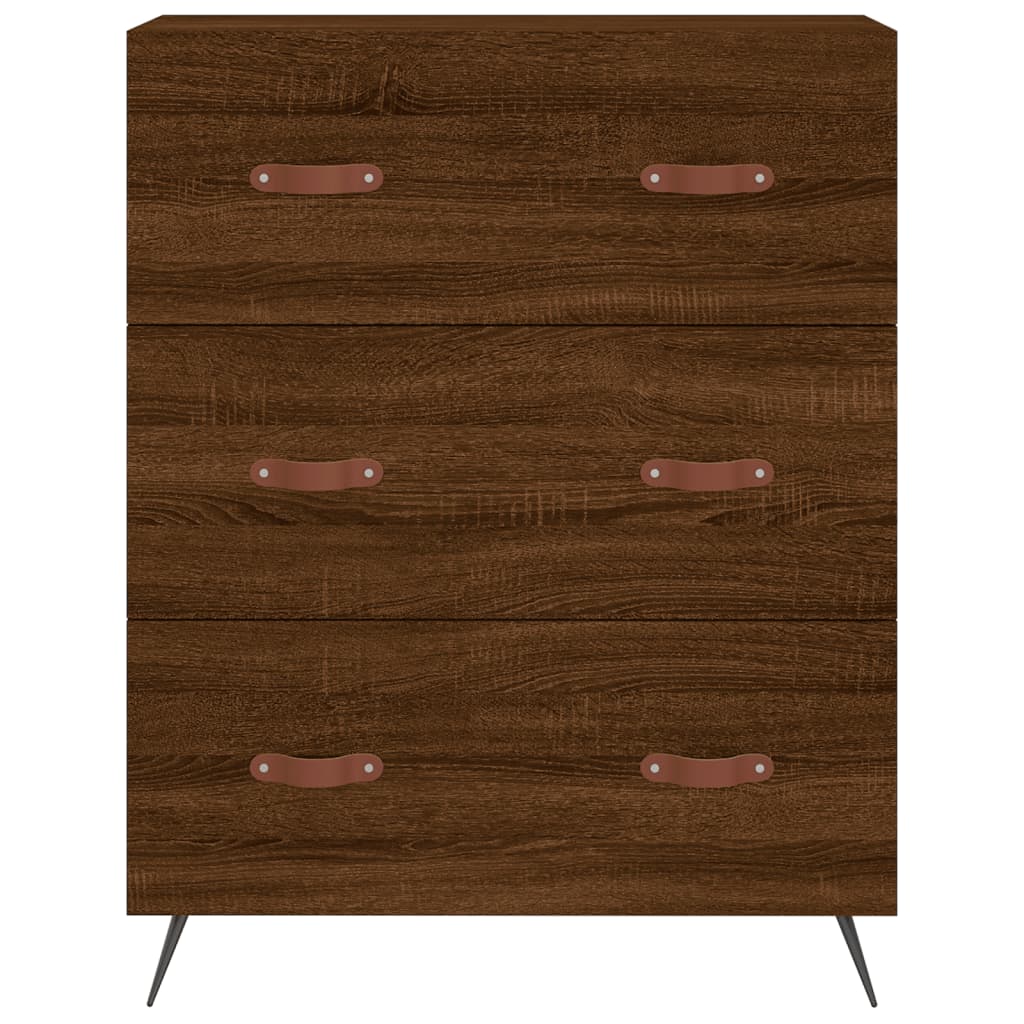 vidaXL Chest of Drawers Brown Oak 69.5x34x90 cm Engineered Wood