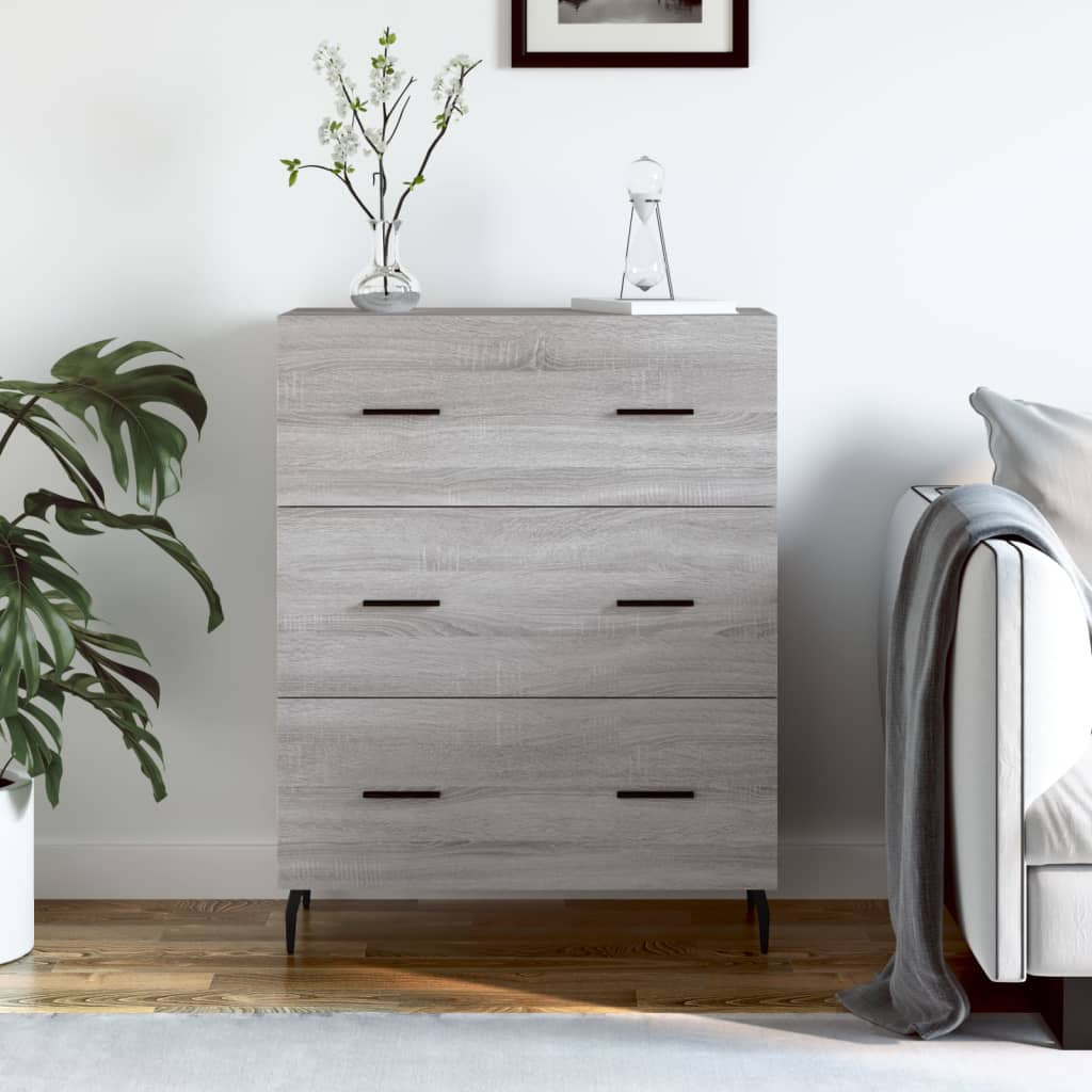 Sideboard 69,5x34x90 cm Engineered Wood Grey sonoma