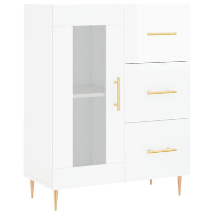 Sideboard 69,5x34x90 cm Engineered Wood High gloss white