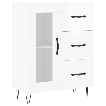 Sideboard 69,5x34x90 cm Engineered Wood High gloss white