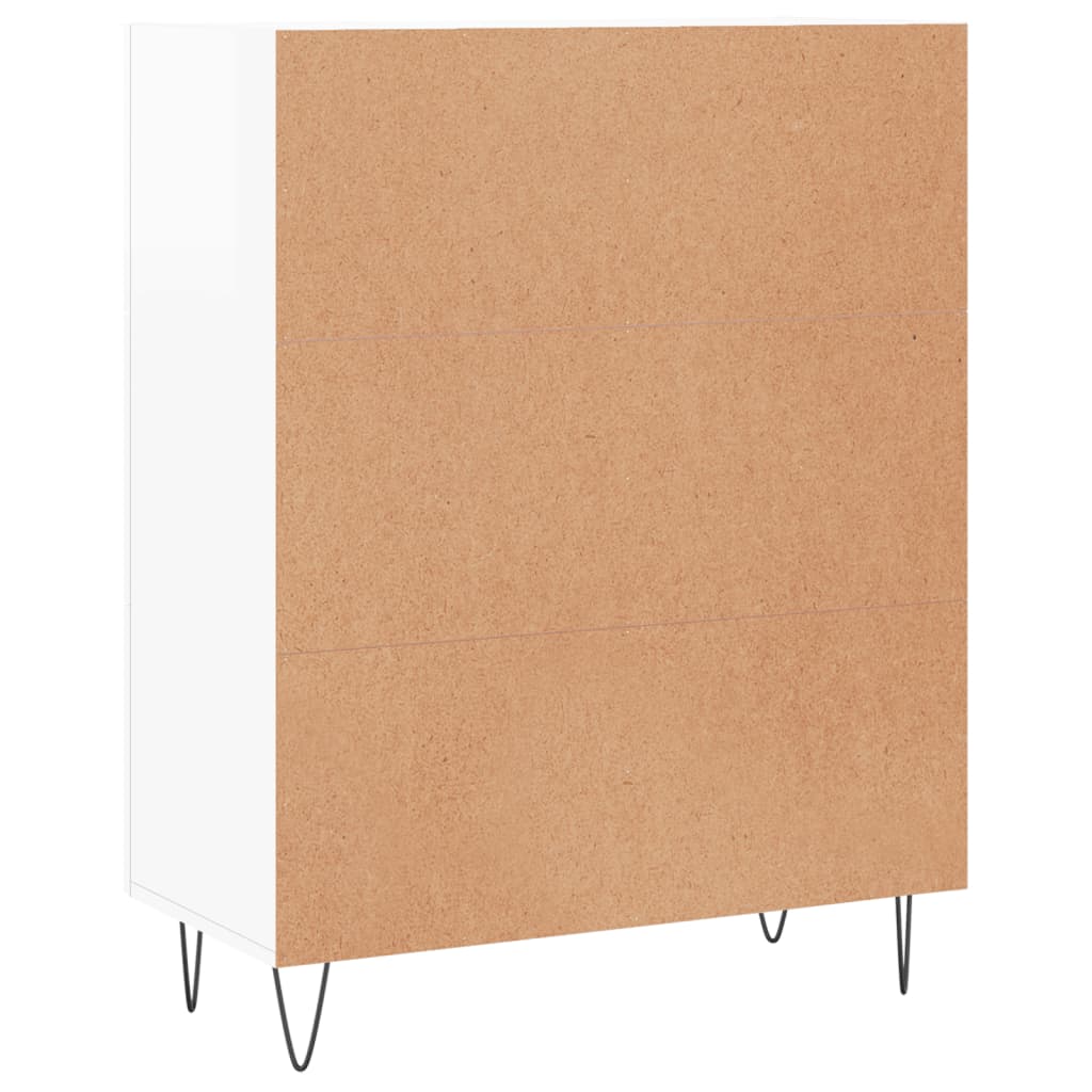 Sideboard 69,5x34x90 cm Engineered Wood High gloss white