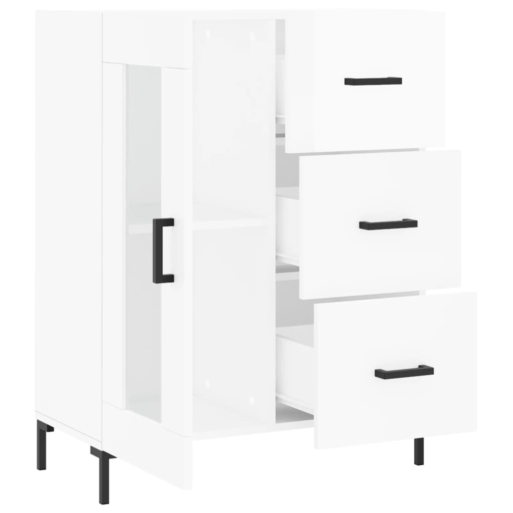 Sideboard 69,5x34x90 cm Engineered Wood High gloss white