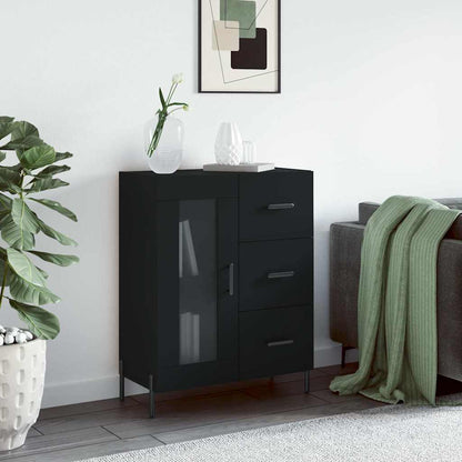 Sideboard 69,5x34x90 cm Engineered Wood Black