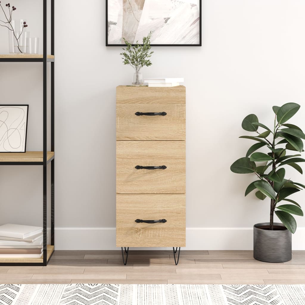 Sideboard 34,5x34x90 cm Engineered Wood Sonoma oak