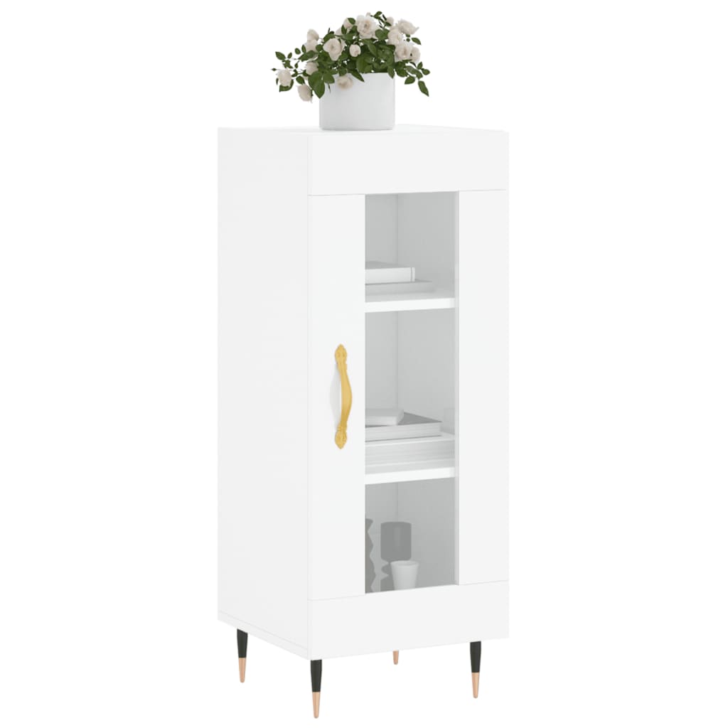 vidaXL Sideboard High Gloss White 34.5x34x90 cm Engineered Wood