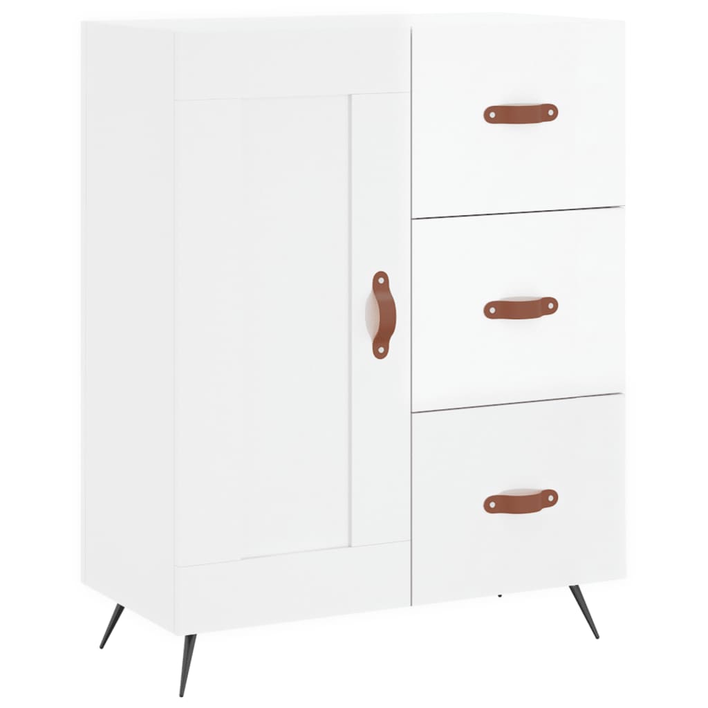 Sideboard 69,5x34x90 cm Engineered Wood High gloss white