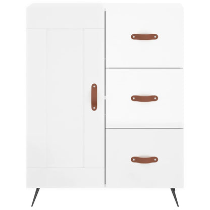 Sideboard 69,5x34x90 cm Engineered Wood High gloss white