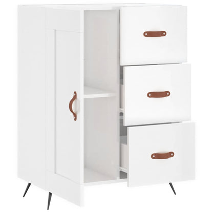 Sideboard 69,5x34x90 cm Engineered Wood High gloss white
