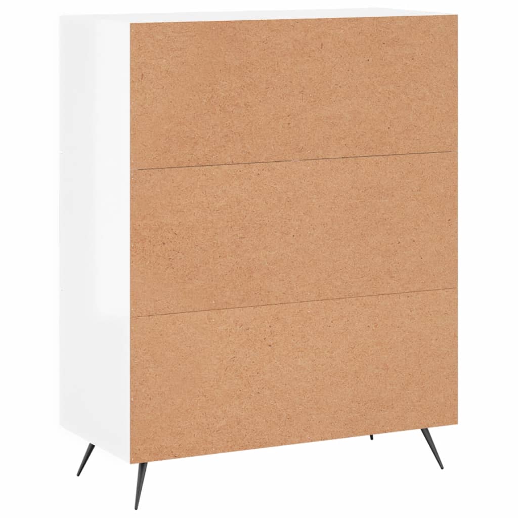 Sideboard 69,5x34x90 cm Engineered Wood High gloss white