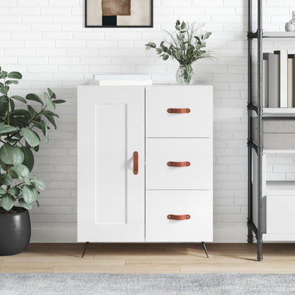 Sideboard 69,5x34x90 cm Engineered Wood High gloss white