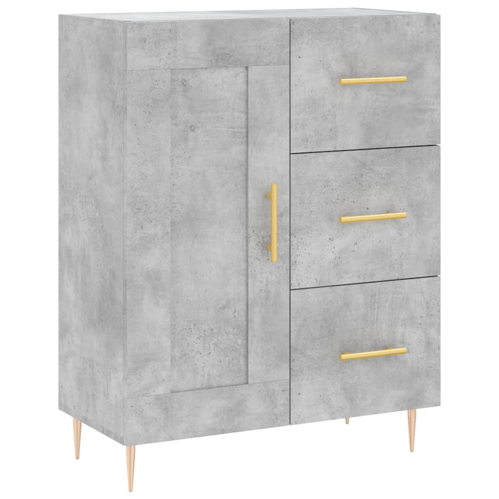 vidaXL Sideboard Concrete Grey 69.5x34x90 cm Engineered Wood