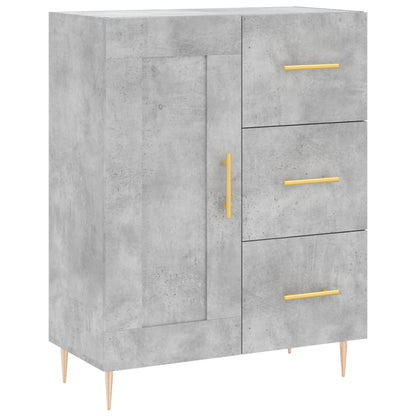 vidaXL Sideboard Concrete Grey 69.5x34x90 cm Engineered Wood