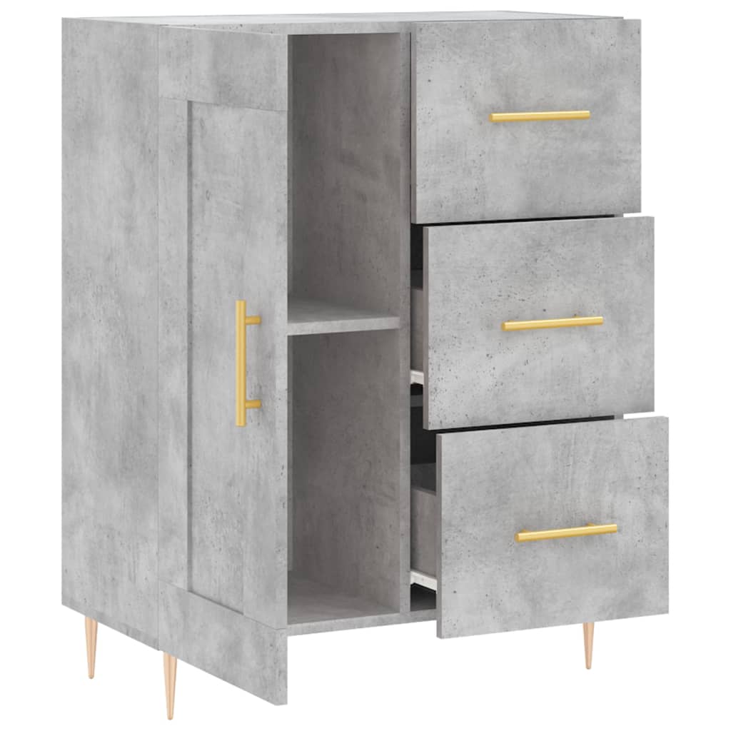 vidaXL Sideboard Concrete Grey 69.5x34x90 cm Engineered Wood