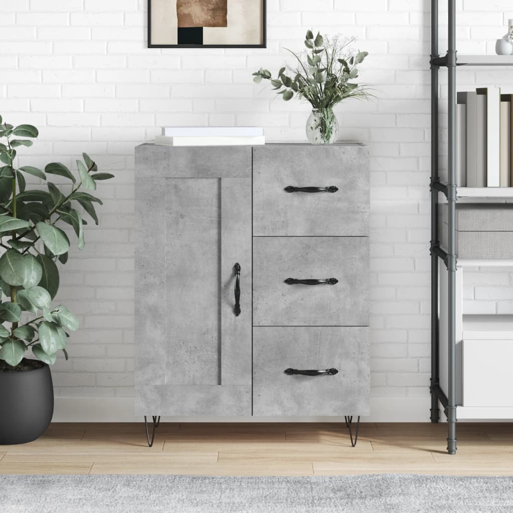 Sideboard 69,5x34x90 cm Engineered Wood Concrete grey