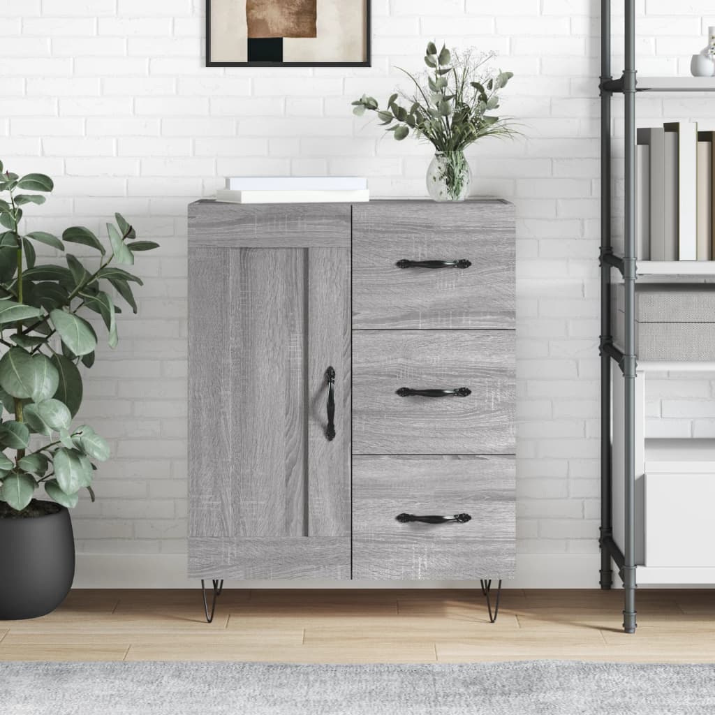Sideboard 69,5x34x90 cm Engineered Wood Grey sonoma
