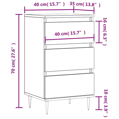 vidaXL Sideboard White 40x35x70 cm Engineered Wood