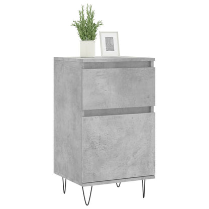 vidaXL Sideboards 2 pcs Concrete Grey 40x35x70 cm Engineered Wood