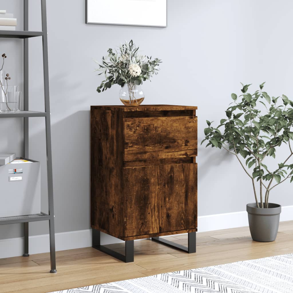 vidaXL Sideboard Smoked Oak 40x35x70 cm Engineered Wood