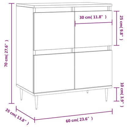 vidaXL Sideboard Sonoma Oak 60x35x70 cm Engineered Wood