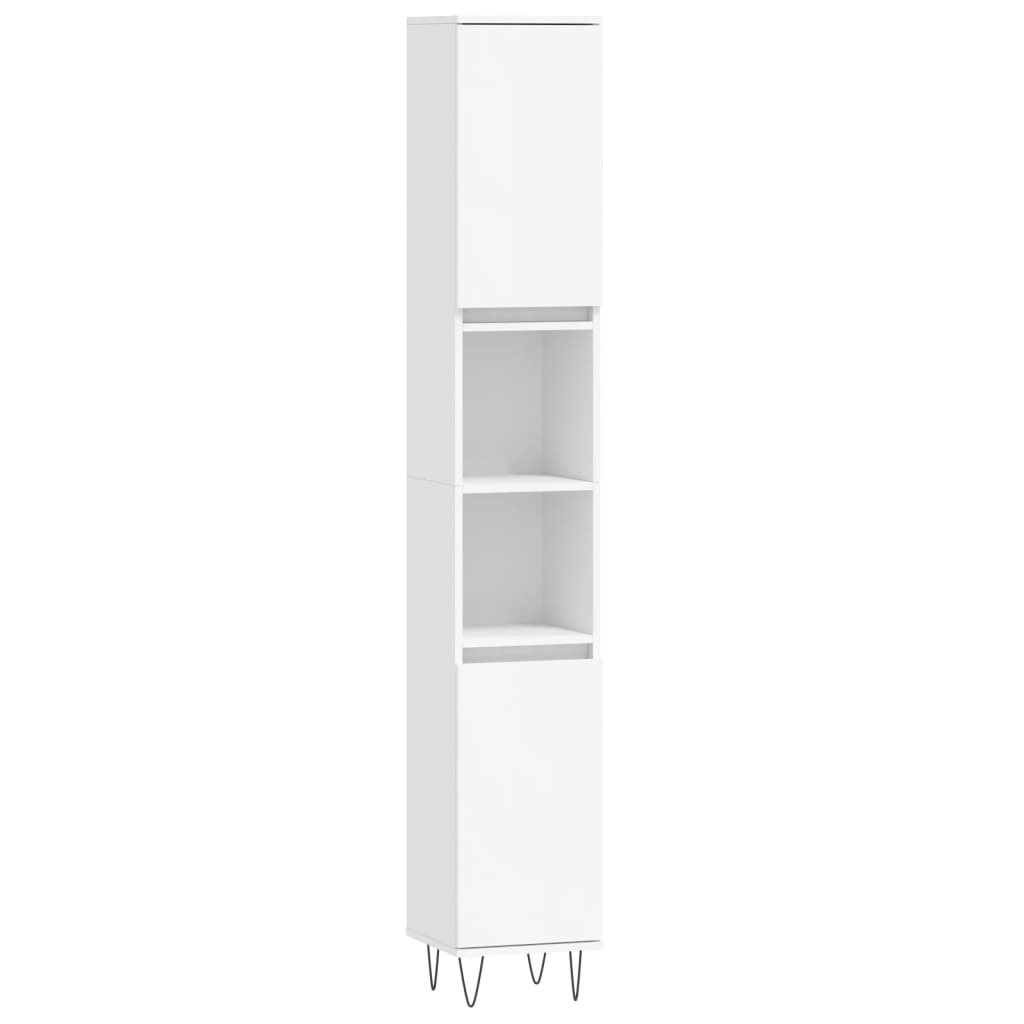 Bathroom Cabinet 30x30x190 cm Engineered Wood White