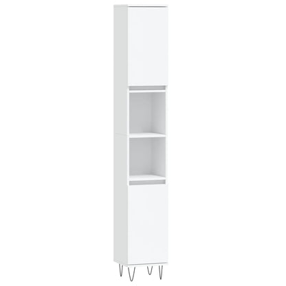 Bathroom Cabinet 30x30x190 cm Engineered Wood White