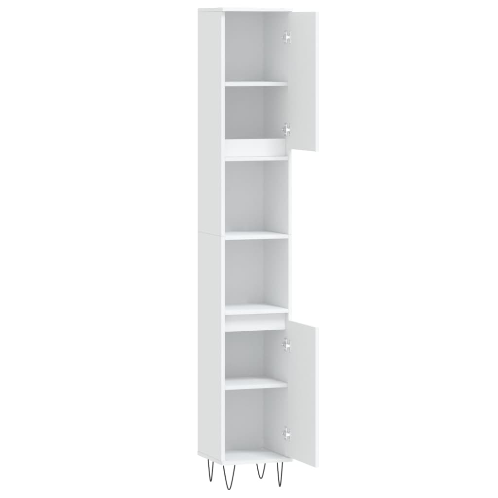 Bathroom Cabinet 30x30x190 cm Engineered Wood White