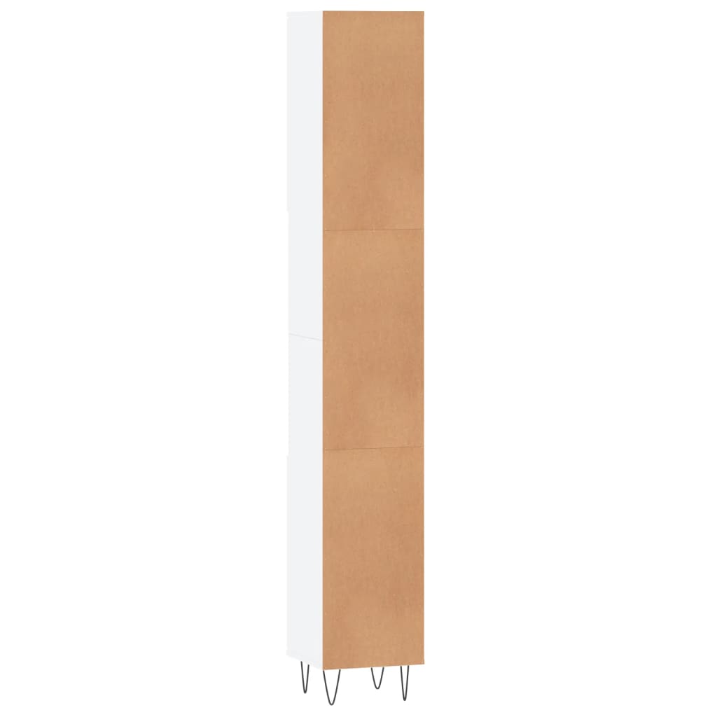Bathroom Cabinet 30x30x190 cm Engineered Wood White