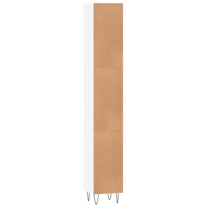 Bathroom Cabinet 30x30x190 cm Engineered Wood White