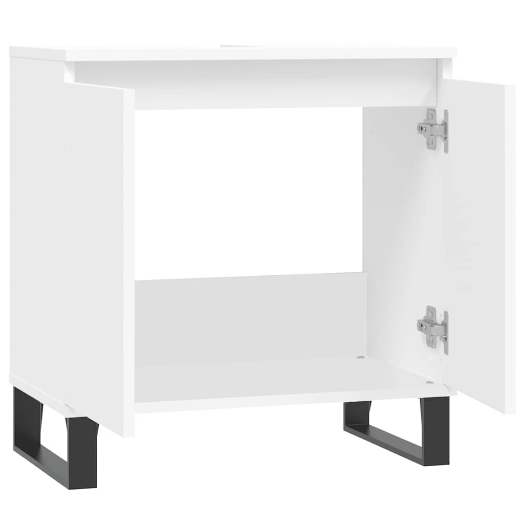 Bathroom Cabinet 58x33x60 cm Engineered Wood White