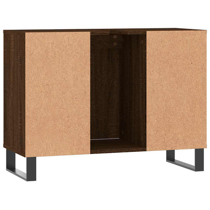 Bathroom Cabinet 80x33x60 cm Engineered Wood Brown oak
