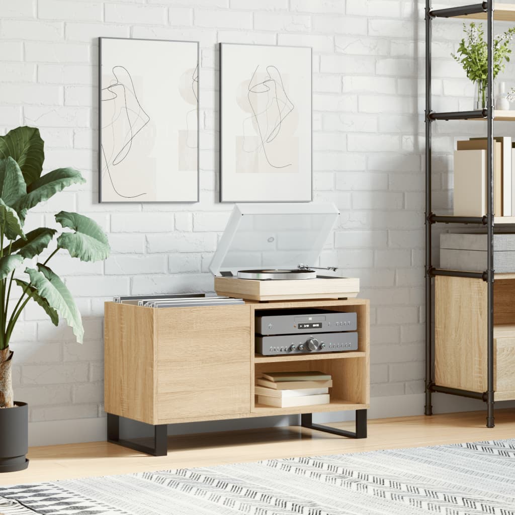 Record Cabinet 85x38x48 cm Engineered Wood Sonoma oak