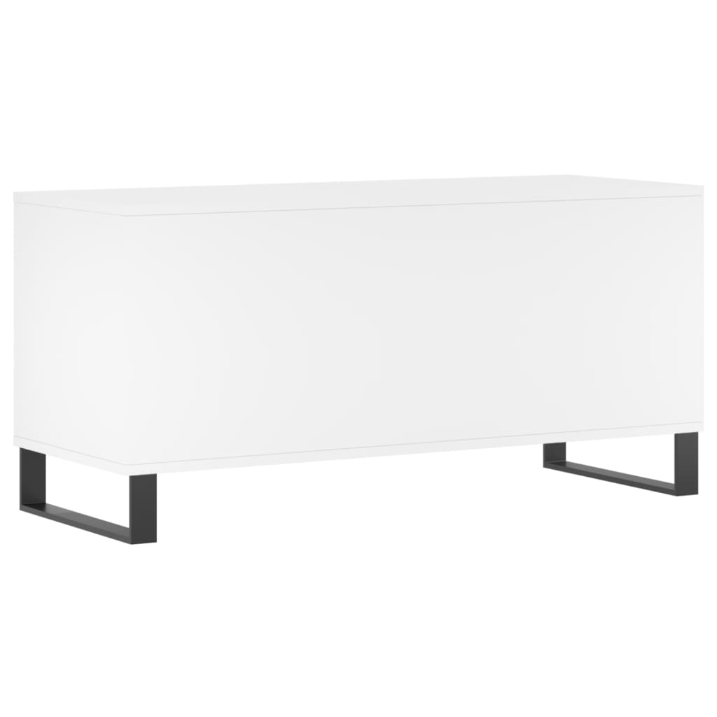 Record Cabinet 100x38x48 cm Engineered Wood White