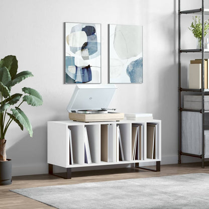 Record Cabinet 100x38x48 cm Engineered Wood White