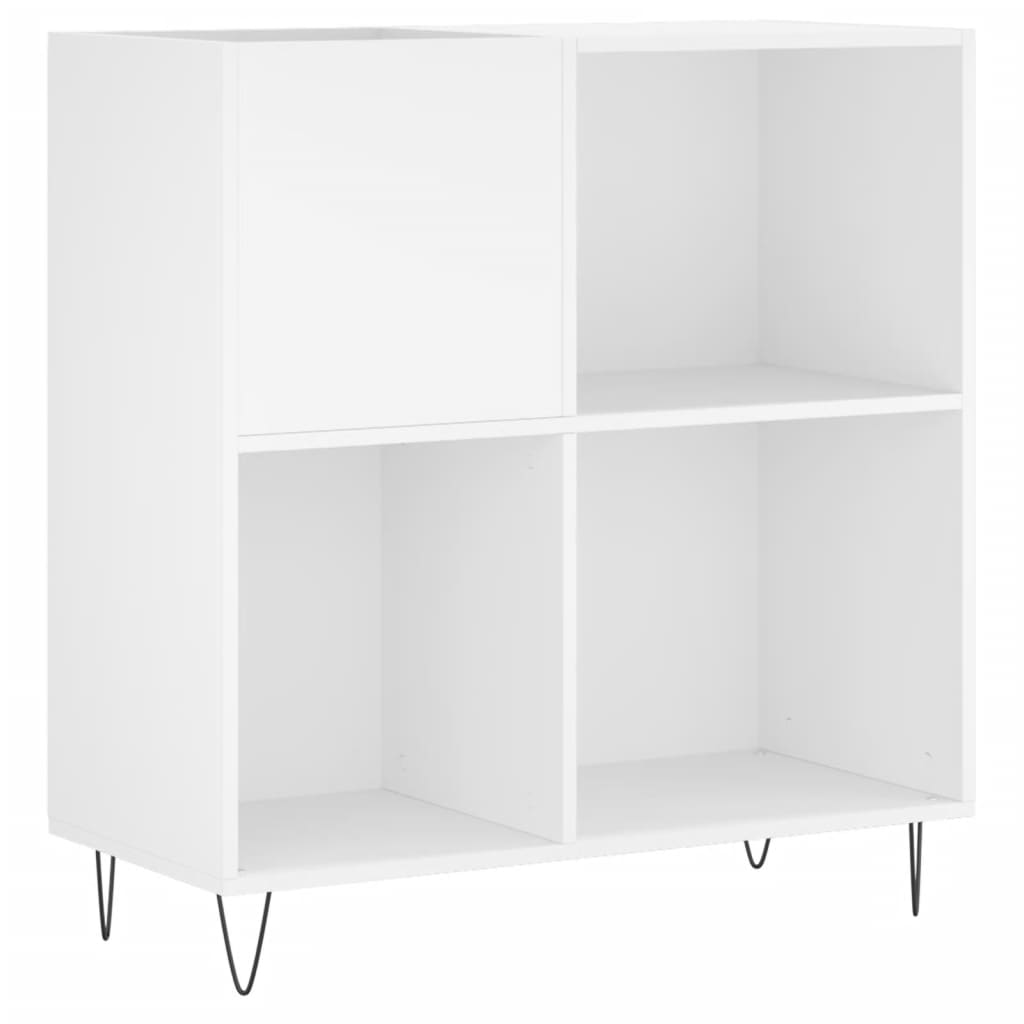 Record Cabinet 84,5x38x89 cm Engineered Wood White