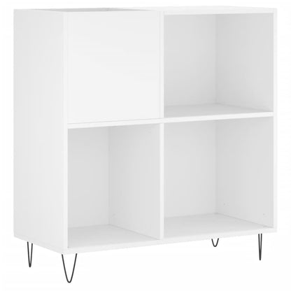 Record Cabinet 84,5x38x89 cm Engineered Wood White