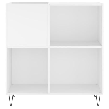 Record Cabinet 84,5x38x89 cm Engineered Wood White