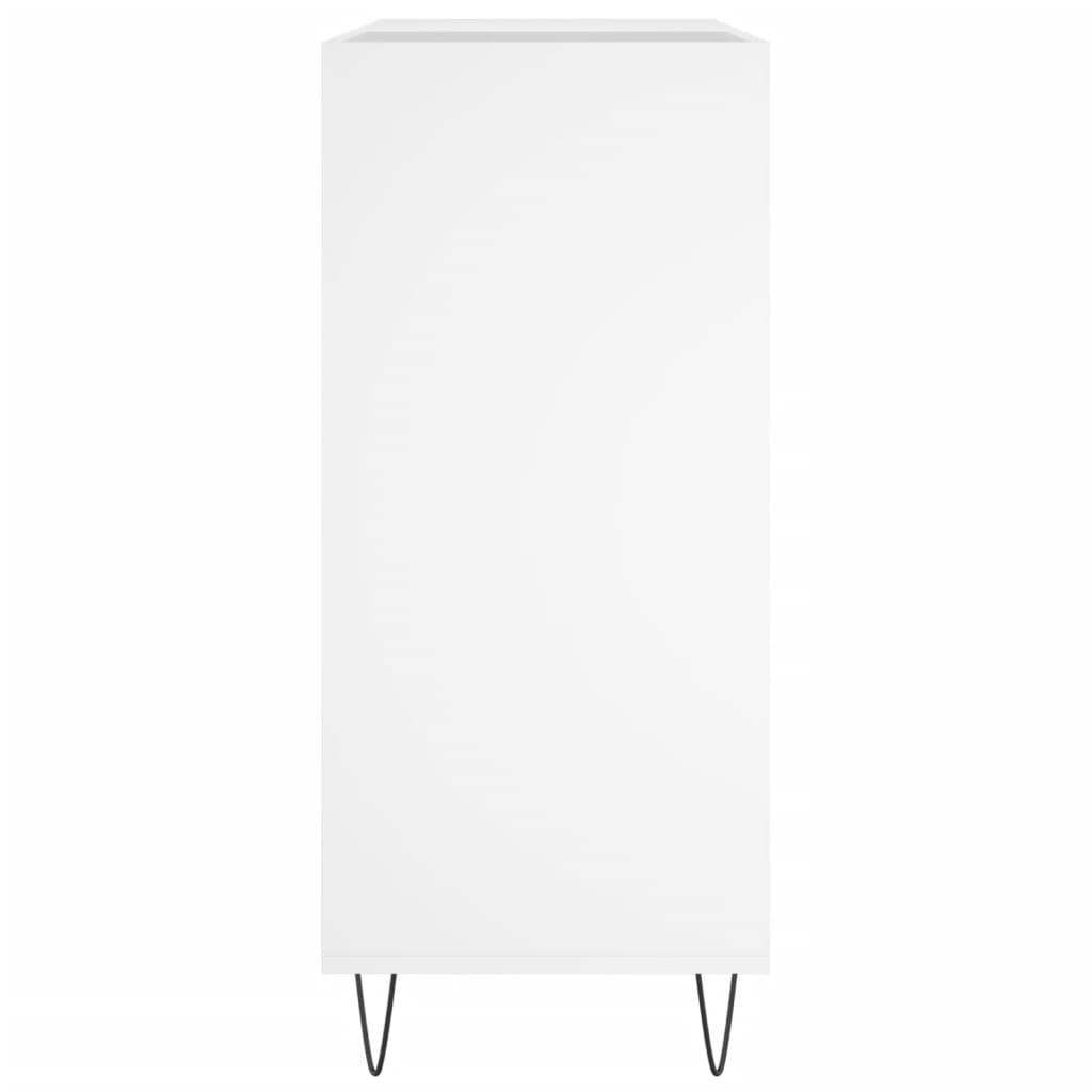 Record Cabinet 84,5x38x89 cm Engineered Wood White