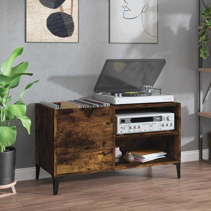 Record Cabinet 84,5x38x48 cm Engineered Wood Smoked oak