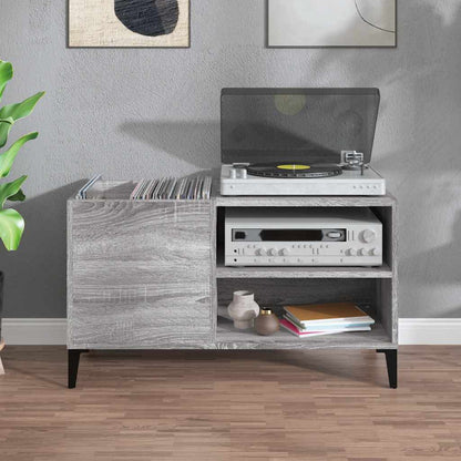 Record Cabinet 84,5x38x48 cm Engineered Wood Grey sonoma