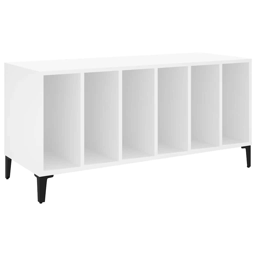Record Cabinet 100x38x48 cm Engineered Wood White