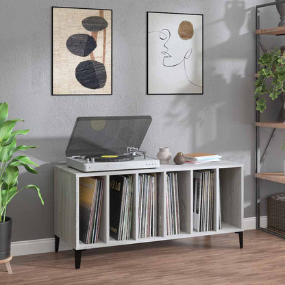 Record Cabinet 100x38x48 cm Engineered Wood Grey sonoma