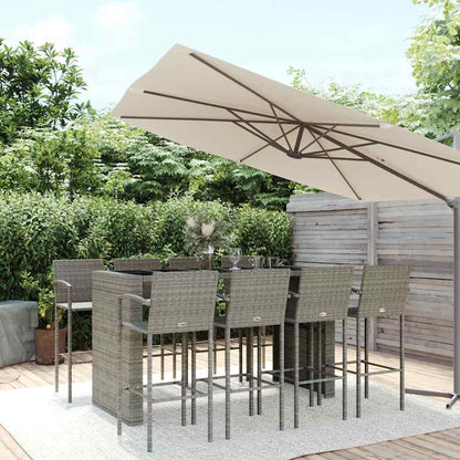 vidaXL 5 Piece Garden Bar Set Poly Rattan