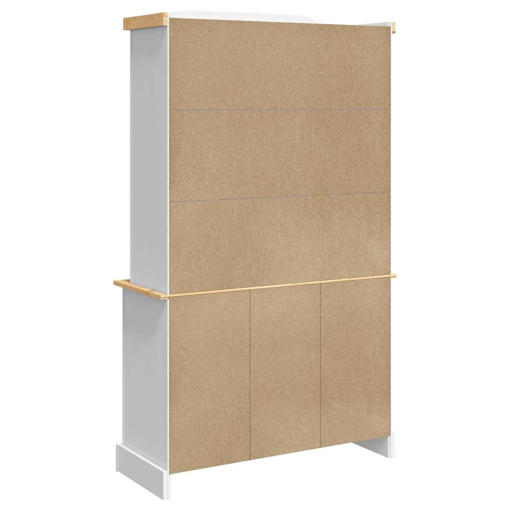 vidaXL Highboard Corona White 112x43x191.5 cm Solid Wood Mexican Pine 6