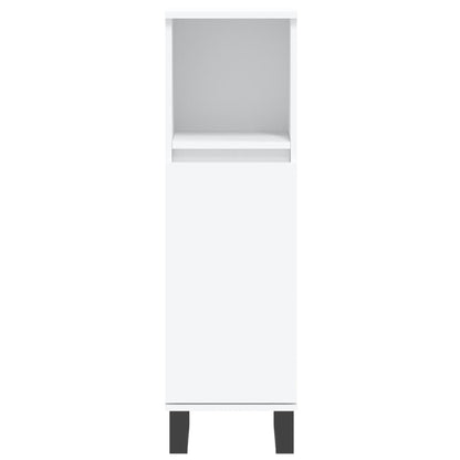 3 Piece Bathroom Cabinet Set Engineered Wood White