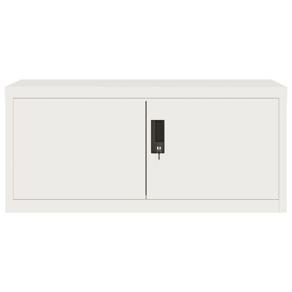 File Cabinet Steel White 90 x 40 x 40 cm