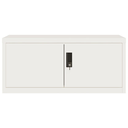 File Cabinet Steel White 90 x 40 x 40 cm
