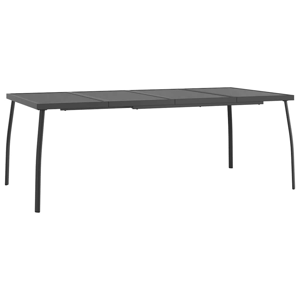 vidaXL 9 Piece Garden Dining Set Anthracite Steel 6
