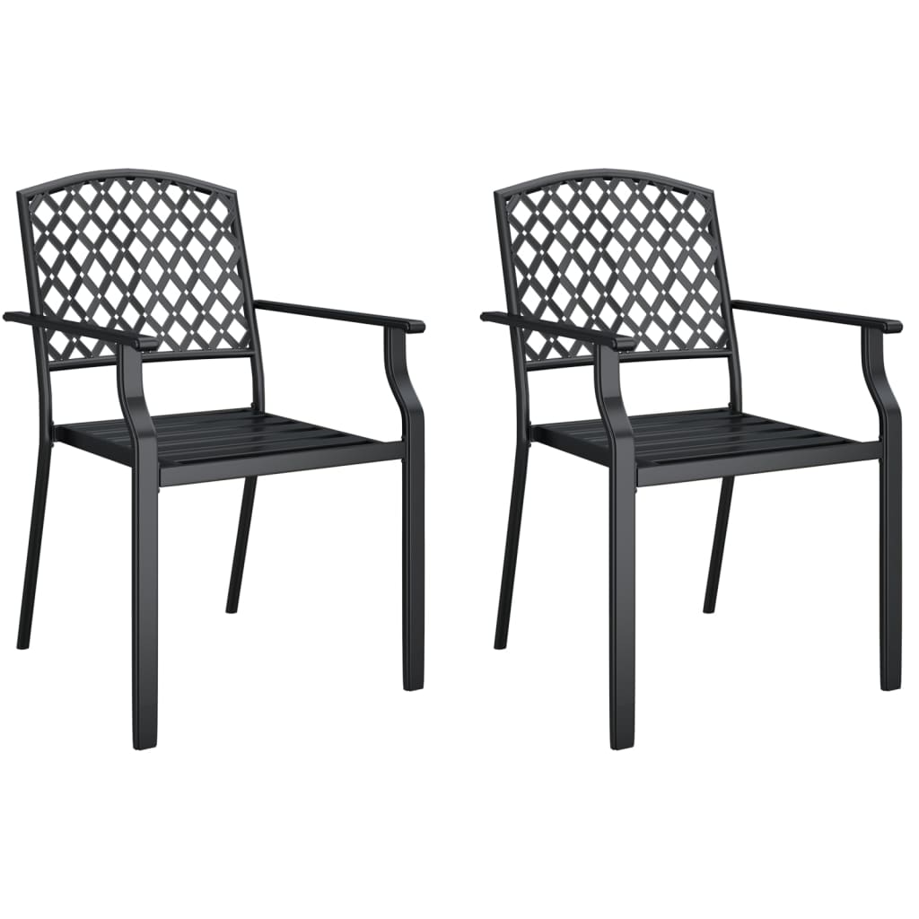 5 Piece Garden Dining Set Anthracite Steel 100 cm table length