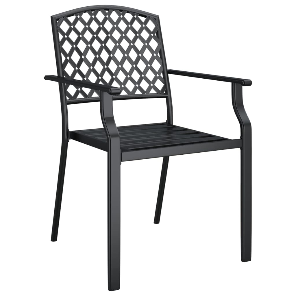 5 Piece Garden Dining Set Anthracite Steel 100 cm table length